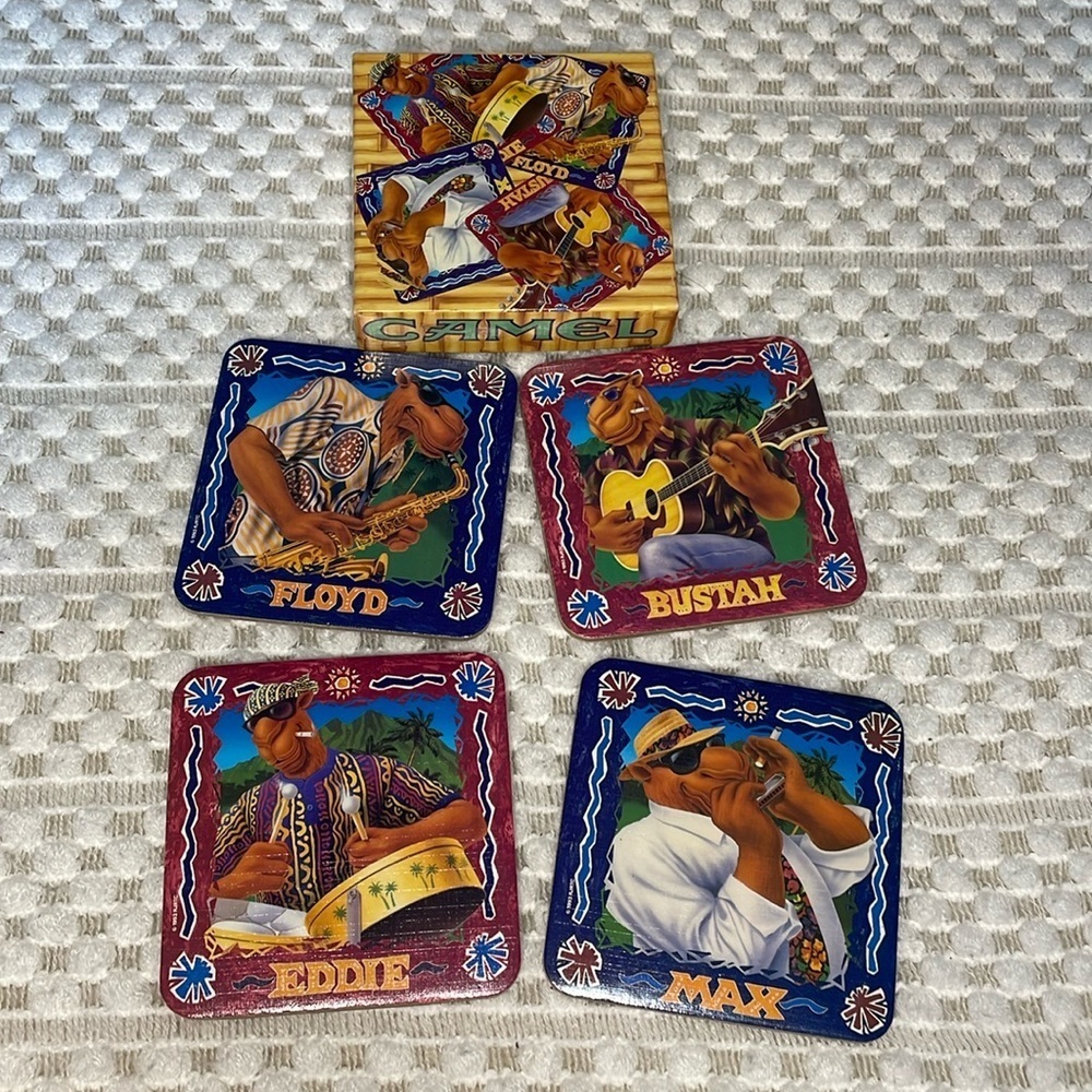 NWT Vintage (1993) Camel Joe’s Beach Club Coasters Set